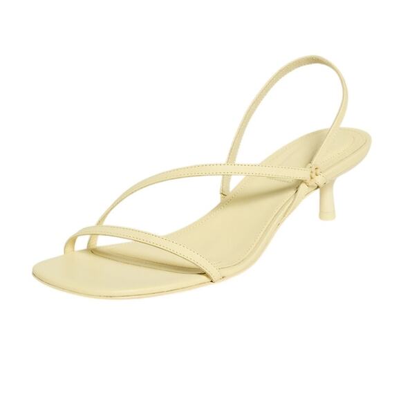 SIMKHAI Shoes - Simkhai Strappy Yellow Cedonia Kitten Heel Sandal Size 37 EU / US 7